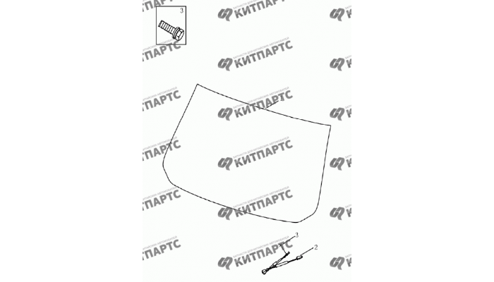 Стекло заднее (седан) Geely